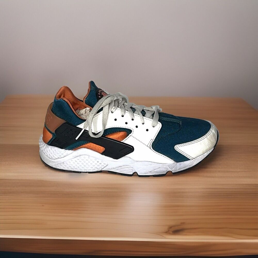 Nike Mens Sz 9 Air Huarache Run SE Rainforest Miami Hurricanes Shoes AT4254-102